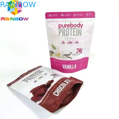 O suporte reusável acima do malote com tipo liso de empacotamento do malote do zíper do armazenamento ziplock do alimento imprimiu sacos