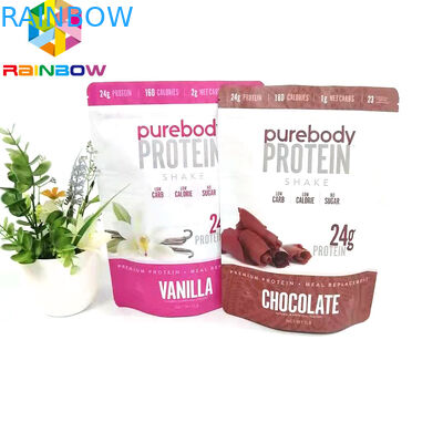 O suporte reusável acima do malote com tipo liso de empacotamento do malote do zíper do armazenamento ziplock do alimento imprimiu sacos