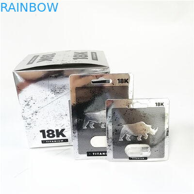 Comprimidos masculinos do realce da cápsula da venda quente que empacotam a caixa de cartão que imprime a promoção cor-de-rosa do cartão de papel do gatinho