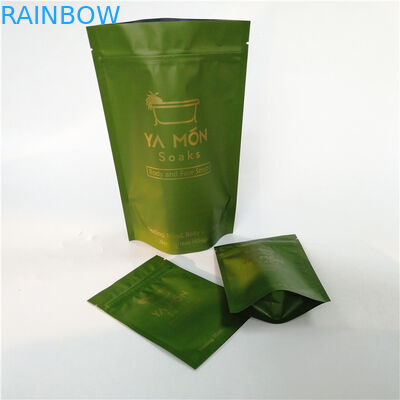 O corpo de empacotamento do malote feito sob encomenda da folha do logotipo esfrega o malote de empacotamento do café da folha de sal de banho