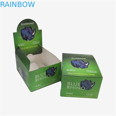 Caixa de papel amigável da exposição de Eco, caixa de empacotamento da barra de energia da garrafa de óleo do rinoceronte CBD da caixa do papel de embrulho