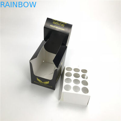 A caixa de papel imprimindo gravada para produtos da energia CBD da garrafa de óleo indica a caixa com inserção