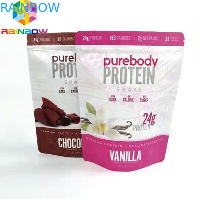 Os sacos de empacotamento ziplock impressos feitos sob encomenda de Doypack para o pó levantam-se o saco do armazenamento do alimento da folha de alumínio