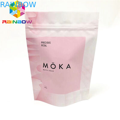 O corpo esfrega o suporte acima do malote que ziplock o saco de empacotamento reusável com entalhes do rasgo personalizou malotes