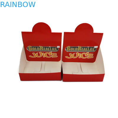 A caixa de exposição do papel do cartão que empacota a cor de CMYK para a exposição das garrafas do brilho ensaca o empacotamento