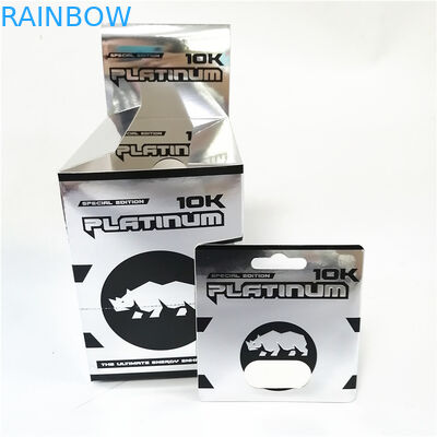 Caixa de cartão de papel cinzenta de prata personalizada do ouro do pacote de bolha 18K da cápsula do comprimido da marca própria