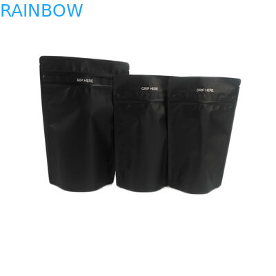 No saco de empacotamento gomoso da prova do cheiro da flor comestível resistente conservada em estoque CBD Canabis do produto comestível da criança da folha de alumínio do preto