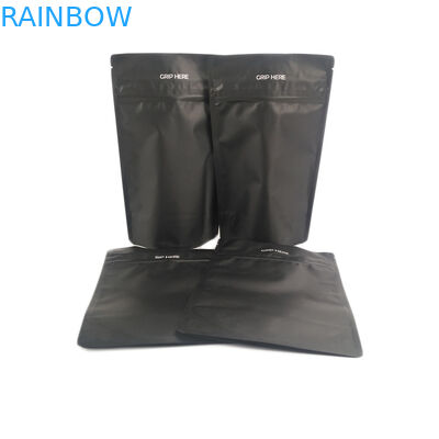 No saco de empacotamento gomoso da prova do cheiro da flor comestível resistente conservada em estoque CBD Canabis do produto comestível da criança da folha de alumínio do preto