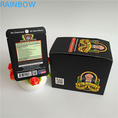 Malote claro da prova do odor de Front Resealable Mylar Bags Ziplock para o armazenamento secado dos petiscos de Gummies das vitaminas do alimento das flores