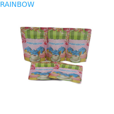 Saco de empacotamento de Sugar Leaf Cookies Candy Gummies do malote Ziplock plástico feito sob encomenda de Mini Glossy Foil 1G 1/8oz 1/4oz 1/2oz 1oz