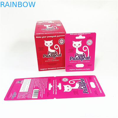 Indique a linha feita sob encomenda caixa do entalhe do rasgo dos cartões de papel imprimindo de cartão cor-de-rosa do gatinho das caixas