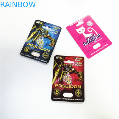 Indique cartões de papel UV do efeito com a bolha que empacota caixas de embalagem cor-de-rosa do cartão do gatinho