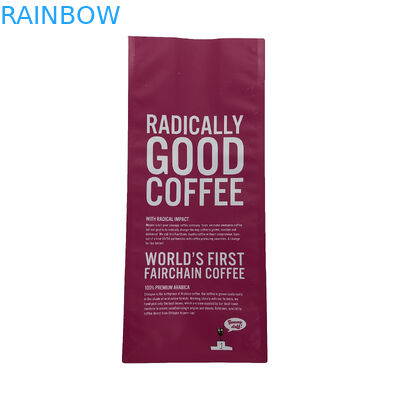 Rosa alto feito sob encomenda Digital impermeável de Quanlity que imprime o suporte plástico do malote do saco do fechamento do fecho de correr acima da parte inferior lisa para o café das porcas