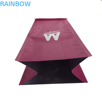 Rosa alto feito sob encomenda Digital impermeável de Quanlity que imprime o suporte plástico do malote do saco do fechamento do fecho de correr acima da parte inferior lisa para o café das porcas