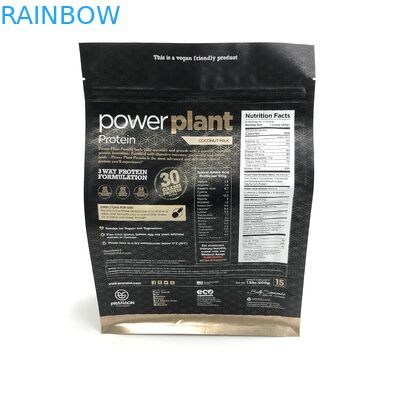 Sacos de empacotamento do pó da proteína da parte inferior lisa 500g 1kg VMPET CMYK