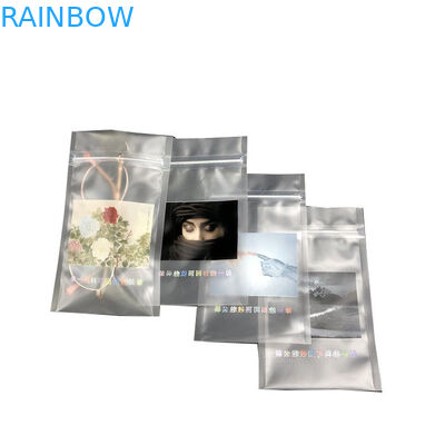 Bilaterais selados dobram o saco de plástico claro reciclável de empacotamento do saco da decoração feita sob encomenda por atacado inferior do malote