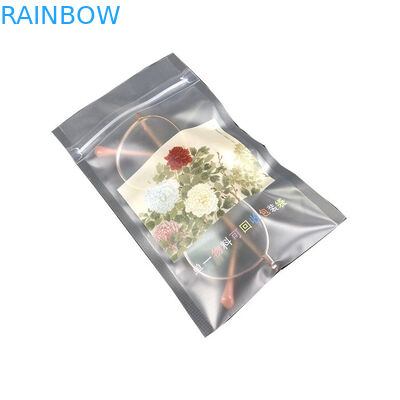 Bilaterais selados dobram o saco de plástico claro reciclável de empacotamento do saco da decoração feita sob encomenda por atacado inferior do malote