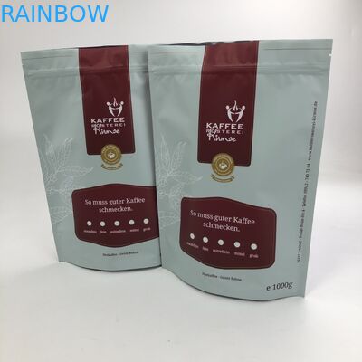Suporte feito sob encomenda de Logo Color Resealable 1KG 500G acima do malote com os sacos Ziplock da folha de alumínio para o empacotamento dos doces de Kaffee