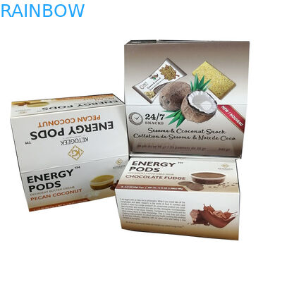 Caixa de exposição de empacotamento do cartão do papel da caixa do chocolate da filhós de alta qualidade do produto comestível de caixa de papel