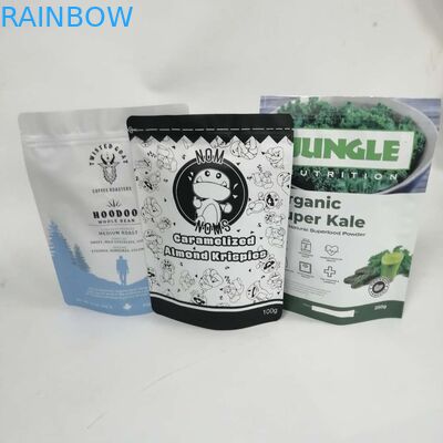 O aferidor plástico feito sob encomenda do produto comestível está o empacotamento feito sob encomenda acima secado da especiaria do alimento