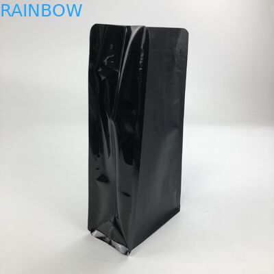 Matt Black Aluminum Foil impresso feito sob encomenda 250g 1kg 12oz com o saco de café inferior liso Ziplock