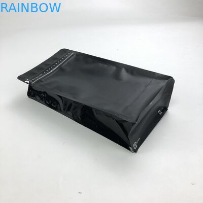 Matt Black Aluminum Foil impresso feito sob encomenda 250g 1kg 12oz com o saco de café inferior liso Ziplock