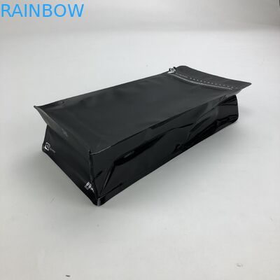 Matt Black Aluminum Foil impresso feito sob encomenda 250g 1kg 12oz com o saco de café inferior liso Ziplock