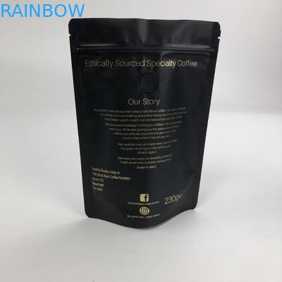 Matt Black Aluminum Foil impresso feito sob encomenda 250g 1kg com malote Ziplock levanta-se o café Bean Bag Packaging