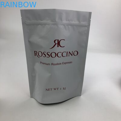 O saco plástico geado do zíper fez a cordão do empacotamento de alimento do ofício baixo Moq que imprime o suporte impresso Digitas acima do malote