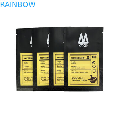 Saco liso do empacotamento de alimento do malote do saco da selagem de três lados para o café Bean Plastic Bag Printing dos doces