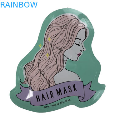 Saco de empacotamento liso dos malotes da forma irregular para o saco de plástico da impressão de Digitas da máscara do cabelo dos doces