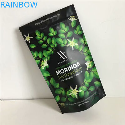 O fornecedor de China projeta imprimir o suporte Resealable da folha de alumínio acima dos malotes com o zíper para o empacotamento de alimento