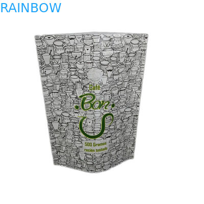 O costume lustroso 500g do revestimento está acima do saco do zíper do malote para o empacotamento do café/cookie