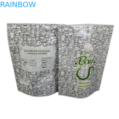 O costume lustroso 500g do revestimento está acima do saco do zíper do malote para o empacotamento do café/cookie