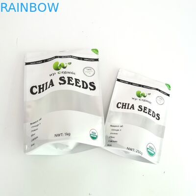 Digitas que imprimem o malote Ziplock do chá Resealable do produto comestível de Chia Seeds Tea Packaging Bag com janela clara