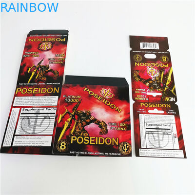 Cartão de papel sexual de 69 realçadores masculinos e caixa de empacotamento no estoque com bala