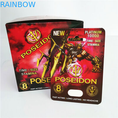 Cartão de papel sexual de 69 realçadores masculinos e caixa de empacotamento no estoque com bala