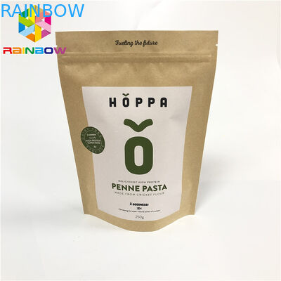 O Ziplock do papel de embalagem CMYK VMPET de Brown levanta-se o malote