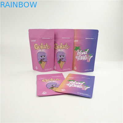 O cheiro personalizado do toque macio impermeabiliza 3.5g 7g está acima dos sacos para a criança Doypack resistente das cookies do cannabis do cânhamo