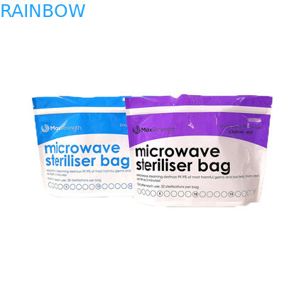 Suporte estéril do padrão elevado livre de BPA acima dos sacos plásticos do esterilizador do bocal da amamentação do saco do malote do armazenamento do comida para bebê