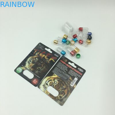 Cápsula sexual do poder que empacota cartões da bolha de CMYK 350g 3D