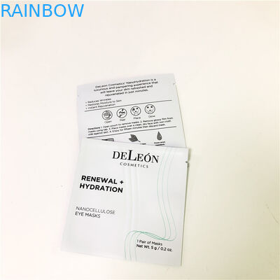 Saco de empacotamento de creme da amostra pequena cosmética branca lisa do saquinho da amostra de Customzed do saco da máscara