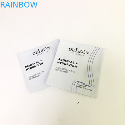 Saco de empacotamento de creme da amostra pequena cosmética branca lisa do saquinho da amostra de Customzed do saco da máscara