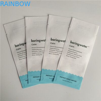 Saco lateral inferior de Mylar do malote do papel de embalagem do chá do café do reforço do quadrado biodegradável do produto comestível com Tin Tie For Popcorn Packa