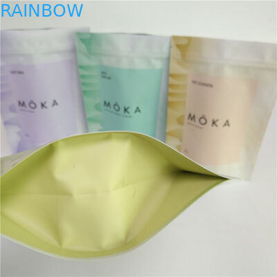 O corpo completo da impressão a cores 200g esfrega levanta-se o saco de café vazio da folha de alumínio do malote com zíper