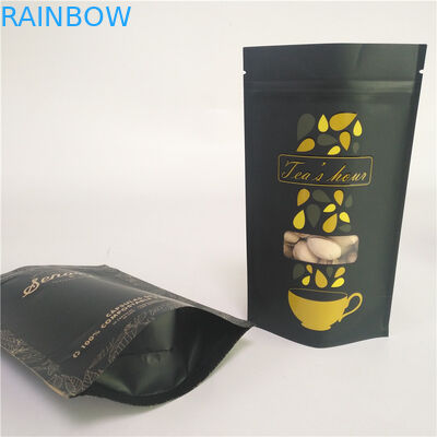 Sacos de papel Resealable de Kraft da cor do zíper 250G 500G 80gsm PMS