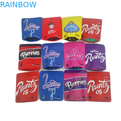 Os sacos de plástico Ziplock da folha do toque macio 3.5g cheiram cookies Jefe do resíduo metálico 3.5g 7g Cannabies da prova que empacota o costume do saco de Mylar