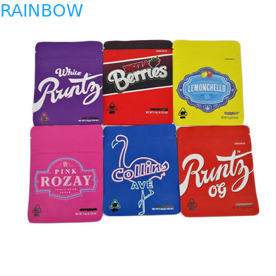 Os sacos de plástico Ziplock da folha do toque macio 3.5g cheiram cookies Jefe do resíduo metálico 3.5g 7g Cannabies da prova que empacota o costume do saco de Mylar