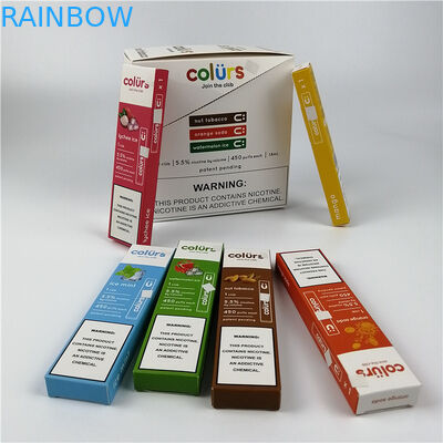 Vape encerra o cartão de papel do holograma de Cmyk empola o carimbo quente das caixas