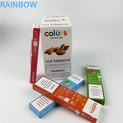 Vape encerra o cartão de papel do holograma de Cmyk empola o carimbo quente das caixas